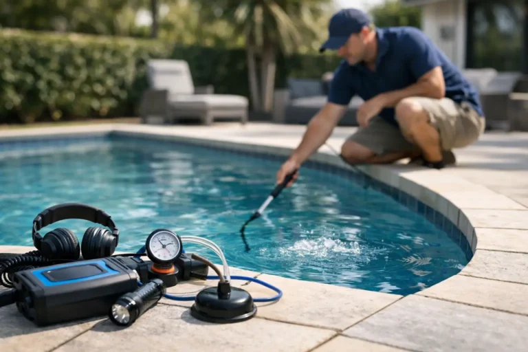 leak detection taking place