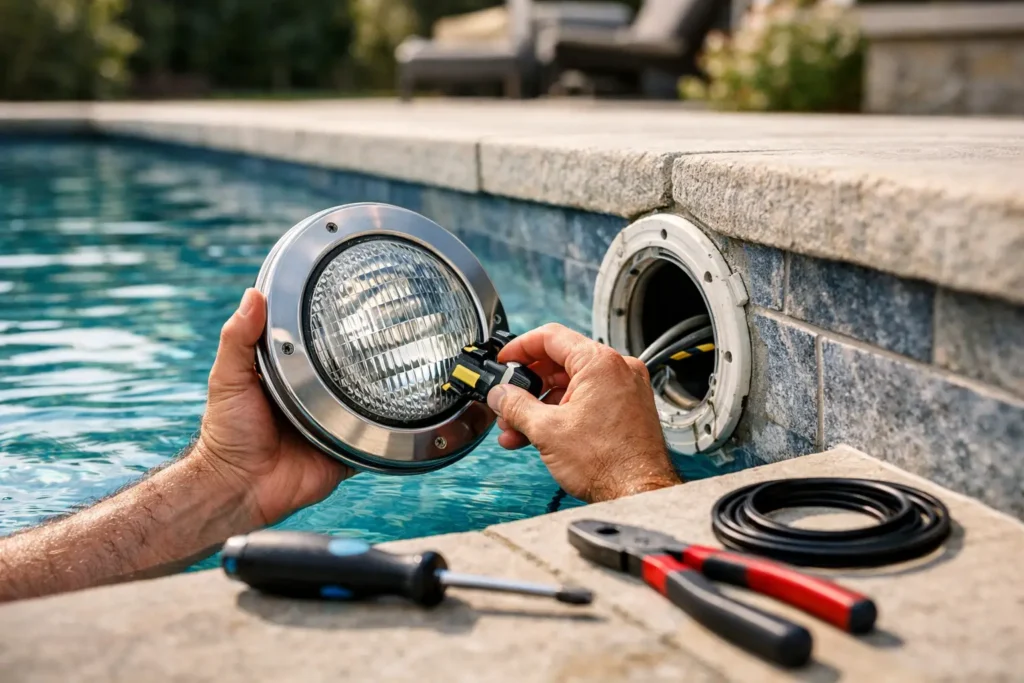 How to Replace a Pool Light Safely and Correctly