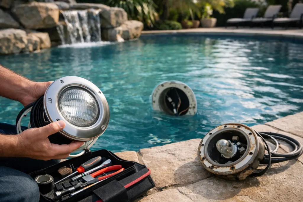 San Jacinto Pool Light Replacement Done Right
