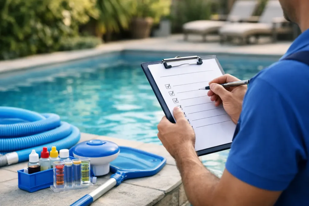 Weekly Pool Service Checklist for Clear Water